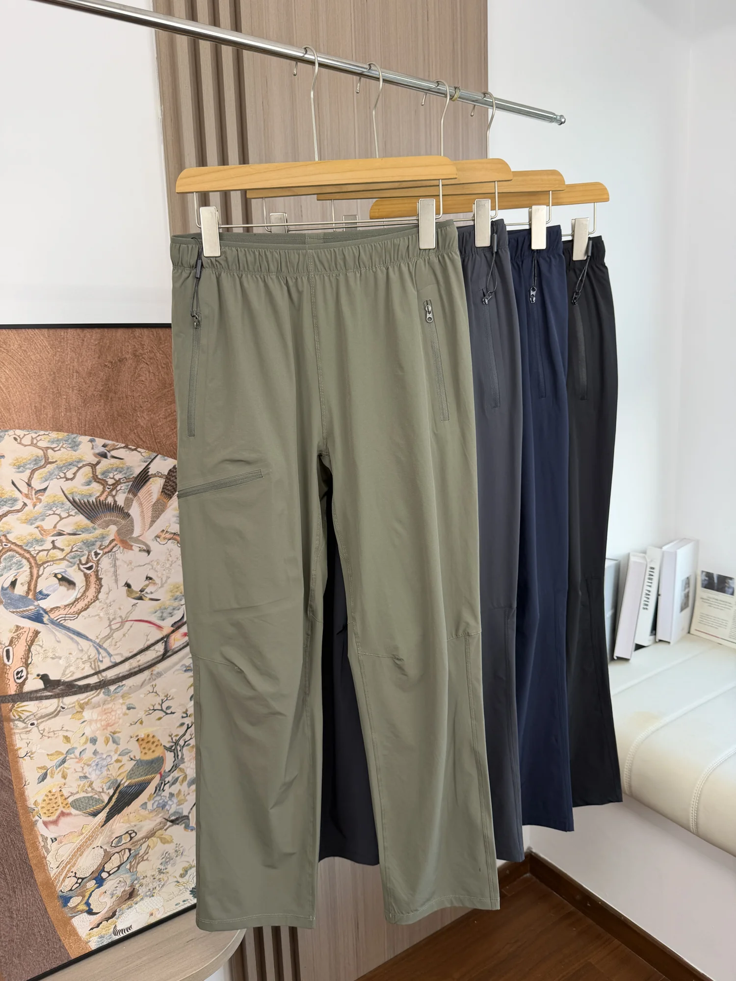 Outdoor Commuting Men's Sporty Casual Pants Breathable Quick-Dry Fabric Comfortable Elastic Spring Summer Straight Leg Pants