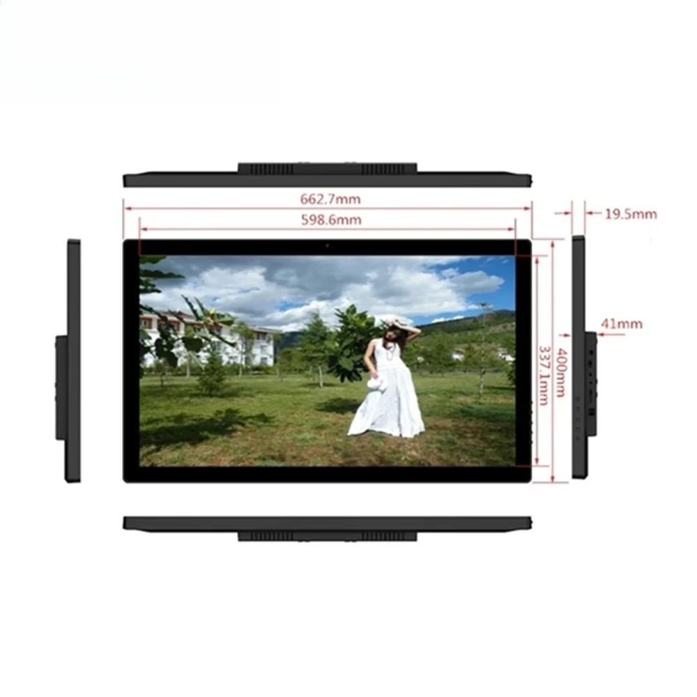 Ultra thin wall mounted quad core RK3288 27 inch IPS Android Tablet pc all in one with capacitive touch for shop