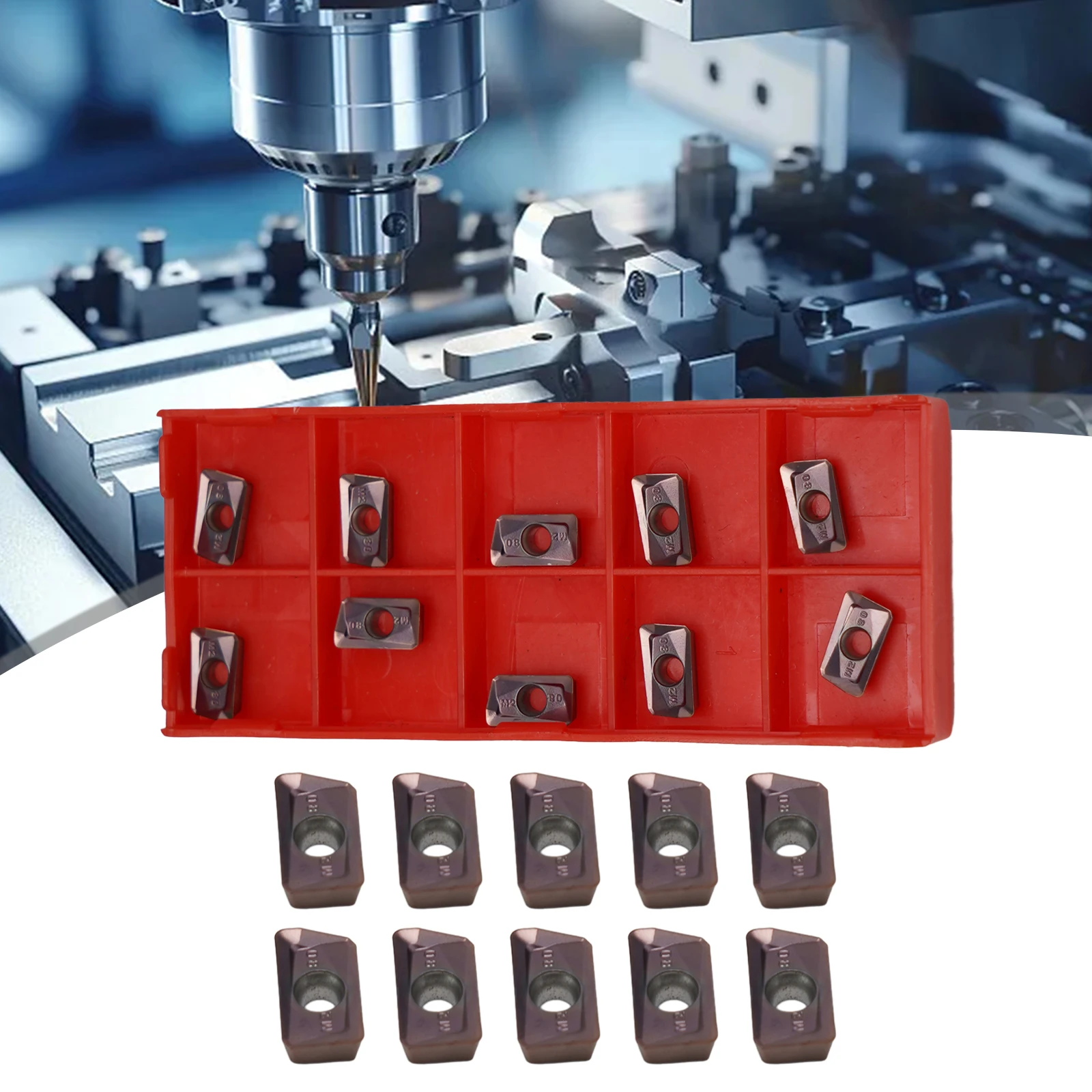 10 Piece APMT1604 PDER M2 Carbide Inserts for Cutting Compatible with APMT1135 M2 Reliable Performance 10 Piece