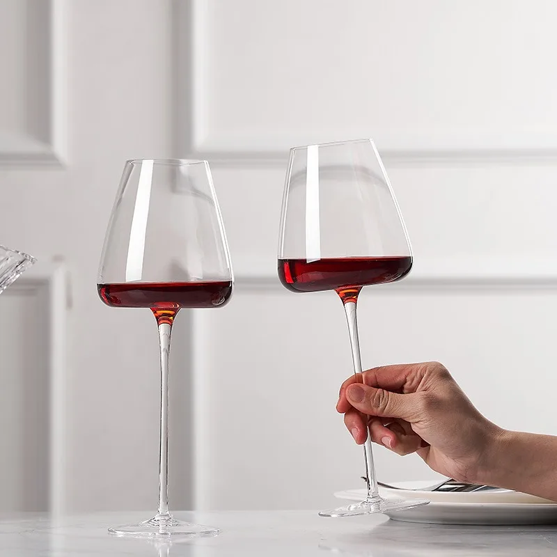 Bordeaux Burgundy Red Wine Glass Thin Light Crystal Wine High Footed Cup Set Nordic Style Wine Cup for Dining