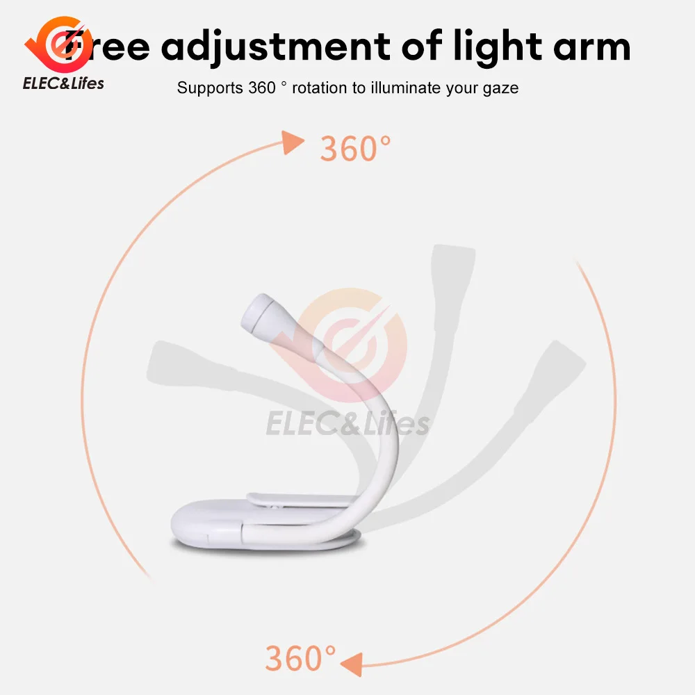 USB ชาร์จไฟหนังสือสําหรับอ่านหนังสือบนเตียงปรับความสว่างสําหรับ Eye Protection LED Clip on Book Light สําหรับเด็ก