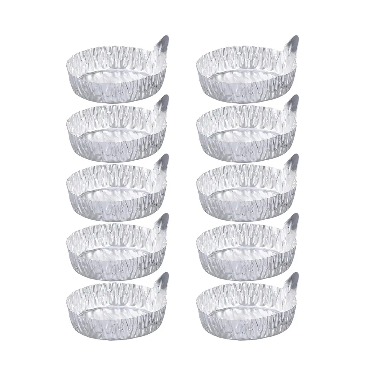 10pcs Aluminum Foil Weighing Plates – Disposable Small Dishes for Food Processing, Dispensing, Evaporation & Drying