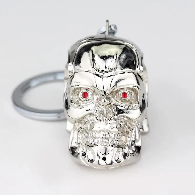 Movie Accessories Terminator Mask Skull Metal Stereoscopic Keychain Pendant