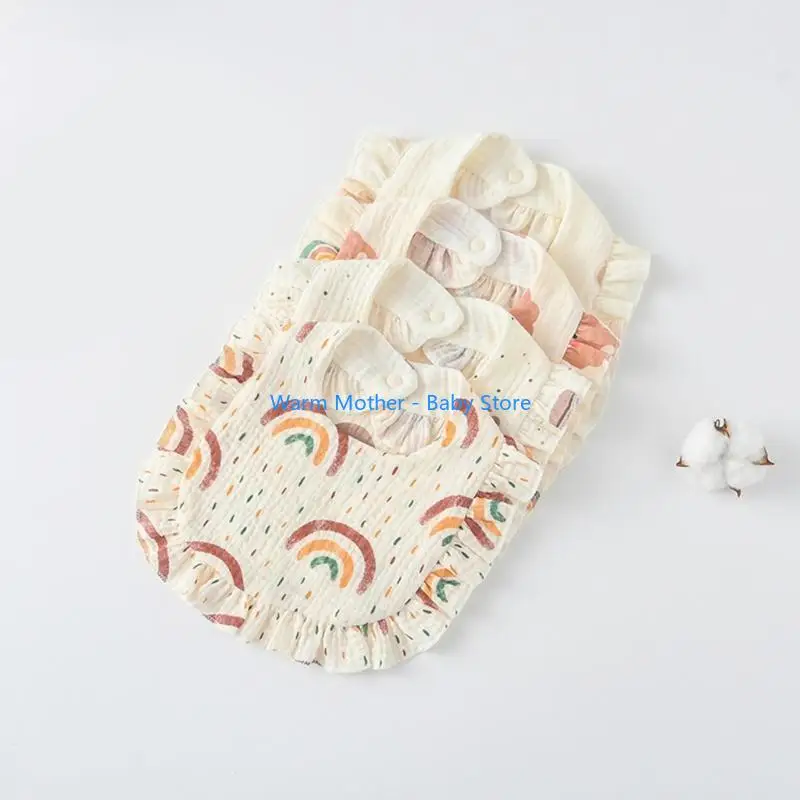 

Cotton Baby Bibs Aabsorbent Saliva Towel Cartoon Print Newborn Burp Cloths Soft Bandana Scarf Feeding Bib for Boys Girls 57QE