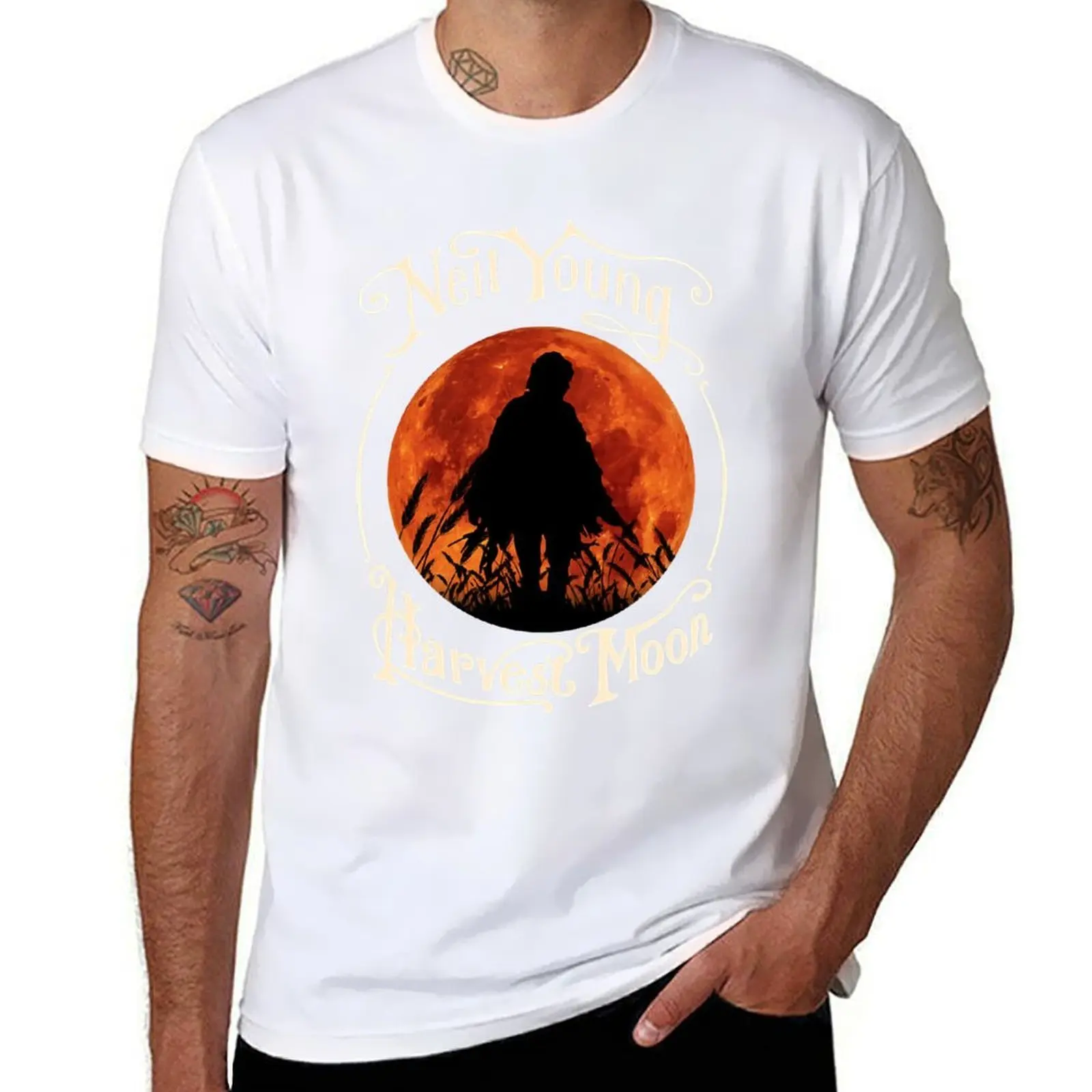 

Vintage Rock Retro Harvest Moon In Night Gift Hallowen Essential T-Shirt t shirt man casual t shirt custom print T-Shirt