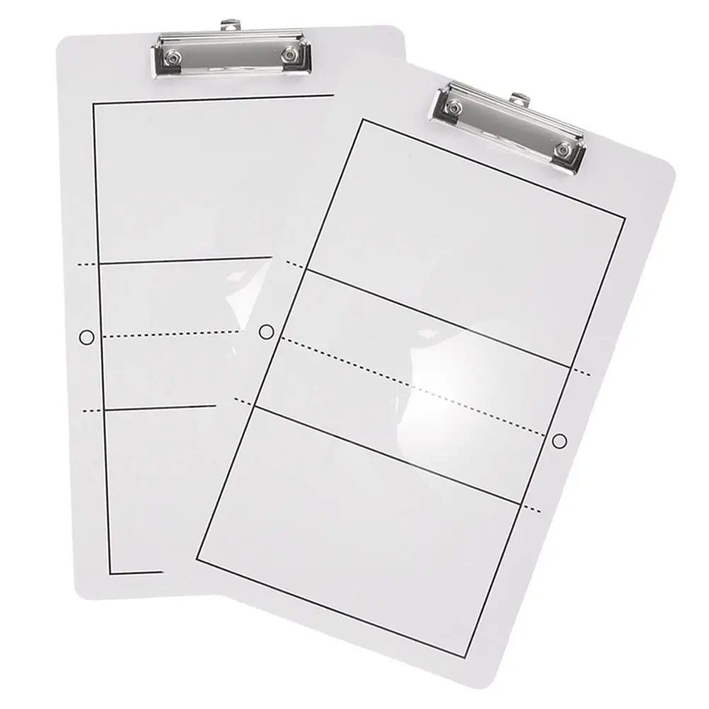 2pcs-volleyball-tactical-board-portable-lightweight-pvc-coaching-clipboard-reusable-training-match-strategy-planner-for-coaches
