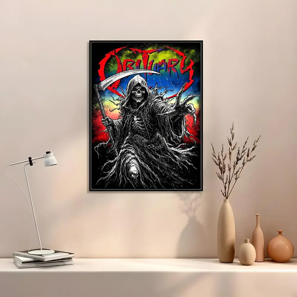 Obituarys Band Painting Calligraphy Canvas Painting Art For Bathroom, Living Room Home Wall Decor Picture