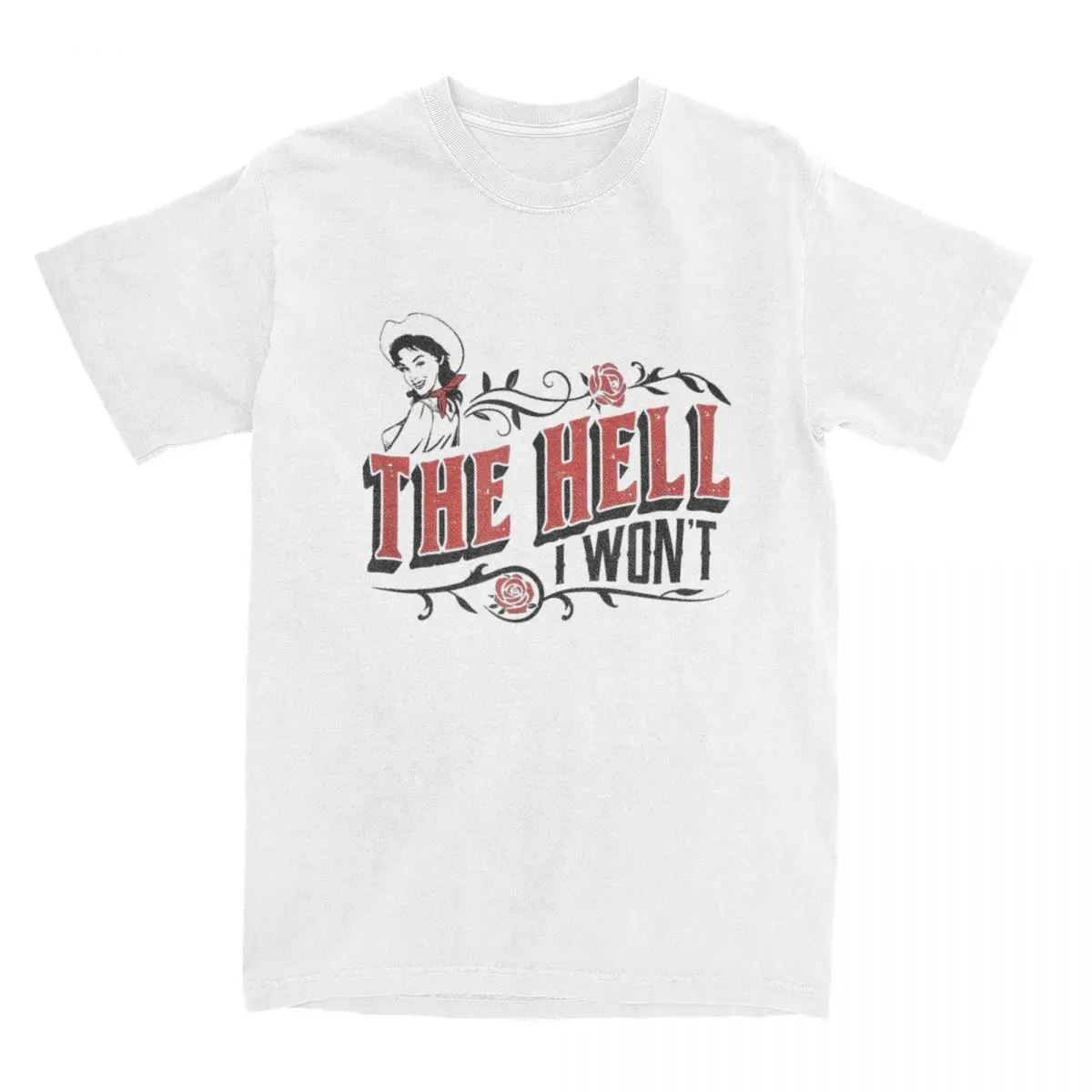 Men's T-Shirts Summer Women's Power Graphic The Hell I Won't Southern Vintage Cotton Tee Shirt Rodeo Cowgirl T Shirts Printed