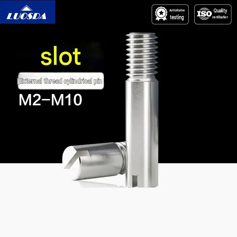Stainless Steel GB878 Slotted Headless Dowel Pins, Chamfered Positioning Pins with External Thread, Precision Locating Fasteners
