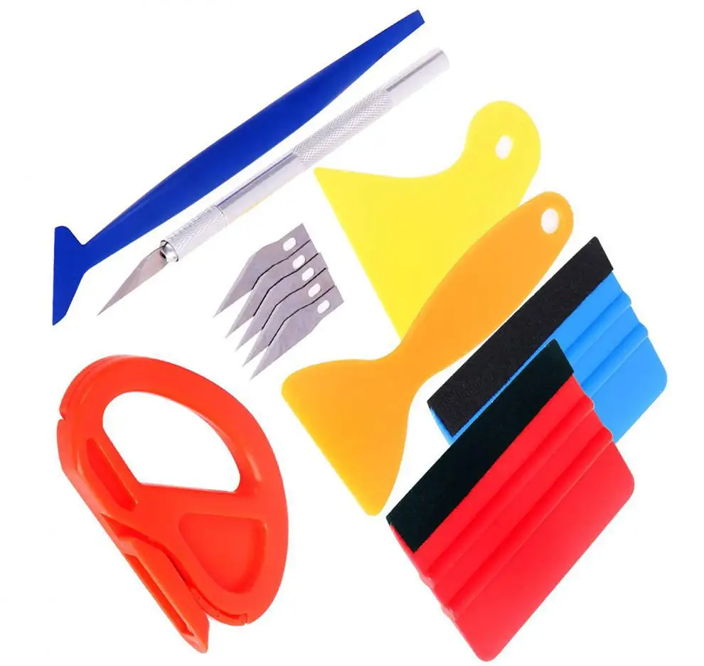 12Pcs Small Scraper For Car Window Film Car Vinyl Wrap Tool Kit Glass Cleaning Can Be Used For Mobile Phone Film Car Accessories