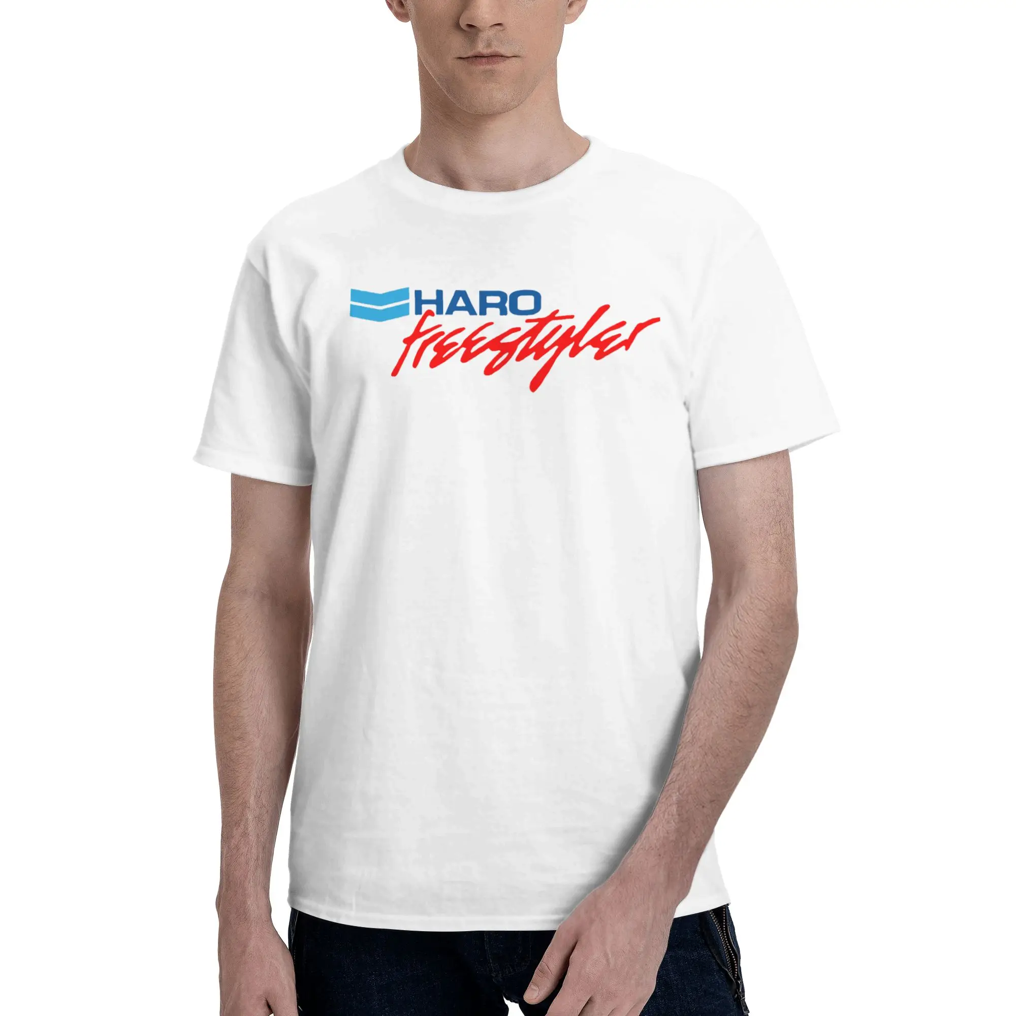 Haro Freestyler Swea Crew Neck Reversible T-shirt Minimalist Artistic Basic Tee
