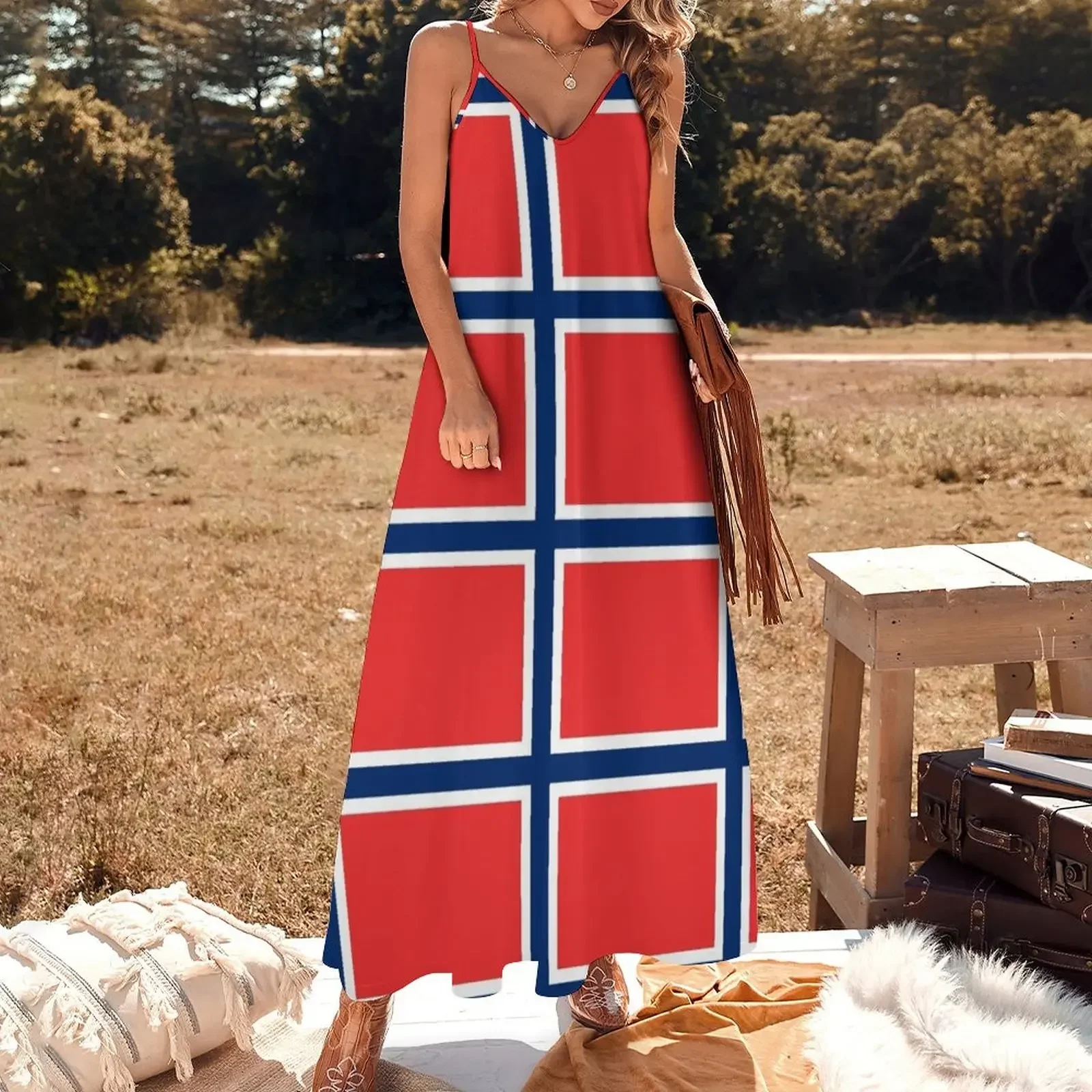 Norway | Norwegian Flag Sleeveless Dress Women's summer suit african dresses for woman luxury woman evening dress Dress