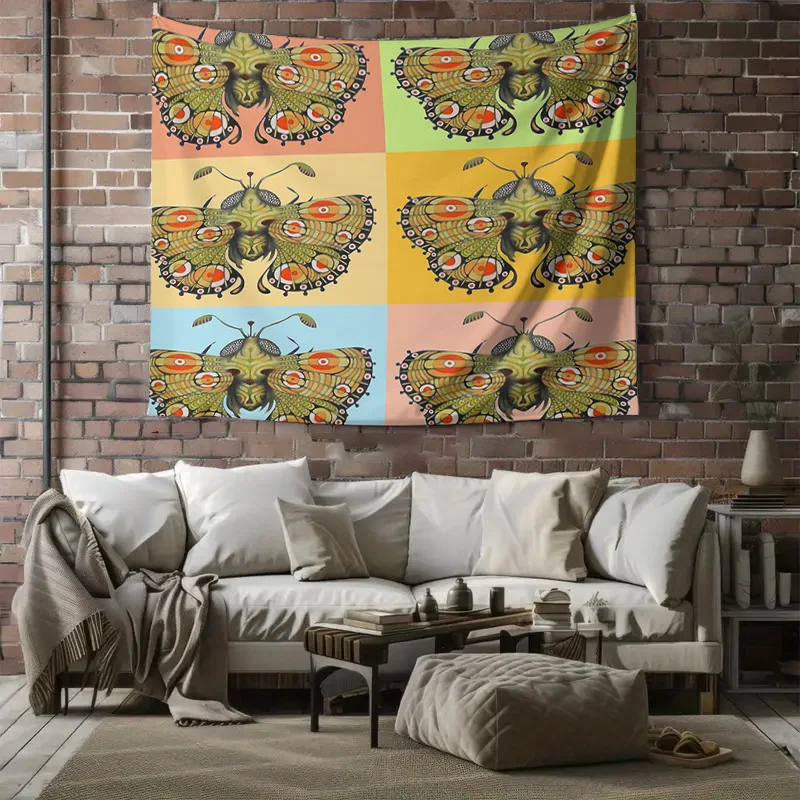 البوهيمي نسيج الجدار الشنق ديكور الغرفة الجمالية طبيعة المشهد جدارية الغابات خلفية المنسوجات المنزلية خمر جدار الفن غرفة نوم #6