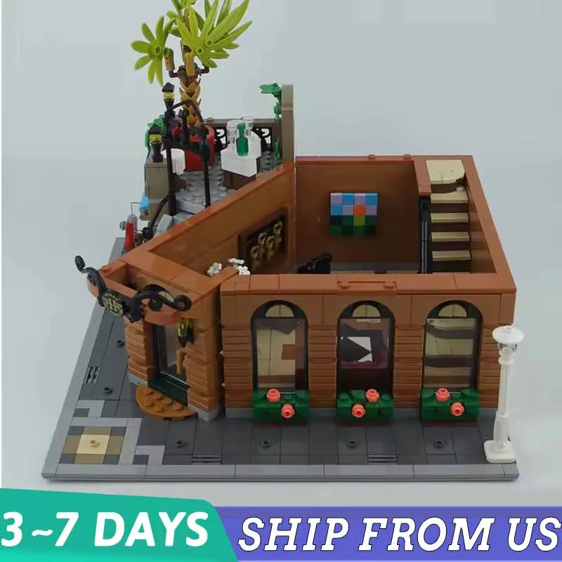 

IN STOCK Corner Hotel House Model Classic Street View Toys Building Blocks High Quality Bricks Christmas Gifts 3066pcs