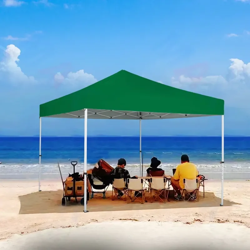 Waterproof Outdoor Steel Frame Canopy Tent 10x10ft with 210D Top Cover for Beach Party Indoor Event and Camping Use