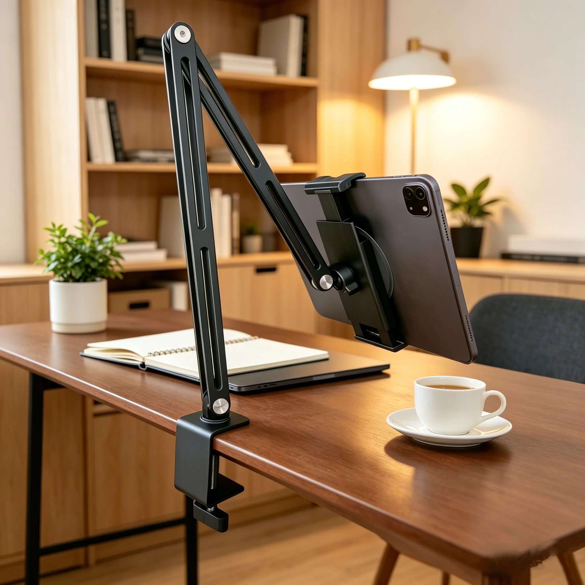 Artpowers Foldable 360 ° Rotating Tablet Stand Phone Stand Desktop Clip Stand Supports 4.5-12.9 inch Devices Tablet Accessories