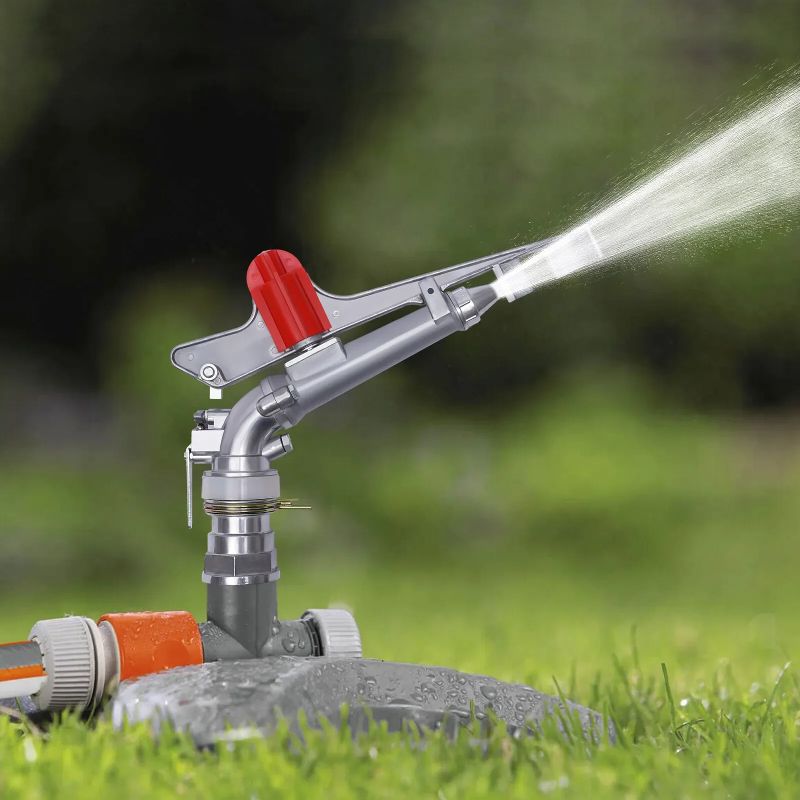 مسدس رش عالي التحمل مقاس 2 بوصة - 360 درجة °   بخاخ دائري كامل مع تغطية 5000 قدم مربع لري الحديقة والمزرعة