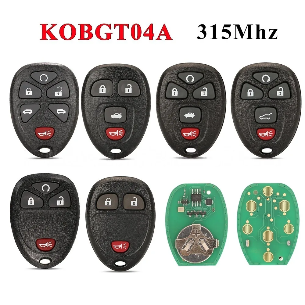 

KOBGT04A подходит для Chevrolet, 3-кнопочный, 4-кнопочный, 5-кнопочный, 6-кнопочный, сплит-пульт дистанционного управления Buick, частота автомобильного ключа 315