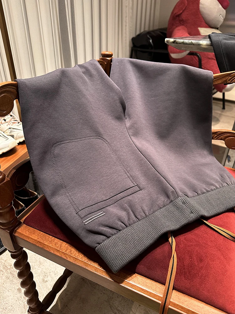 

Мужские повседневные брюки прямого кроя из комфортного хлопка, мягкая ткань, свободный крой, весенняя мода, смесовая ткань с полиэстером