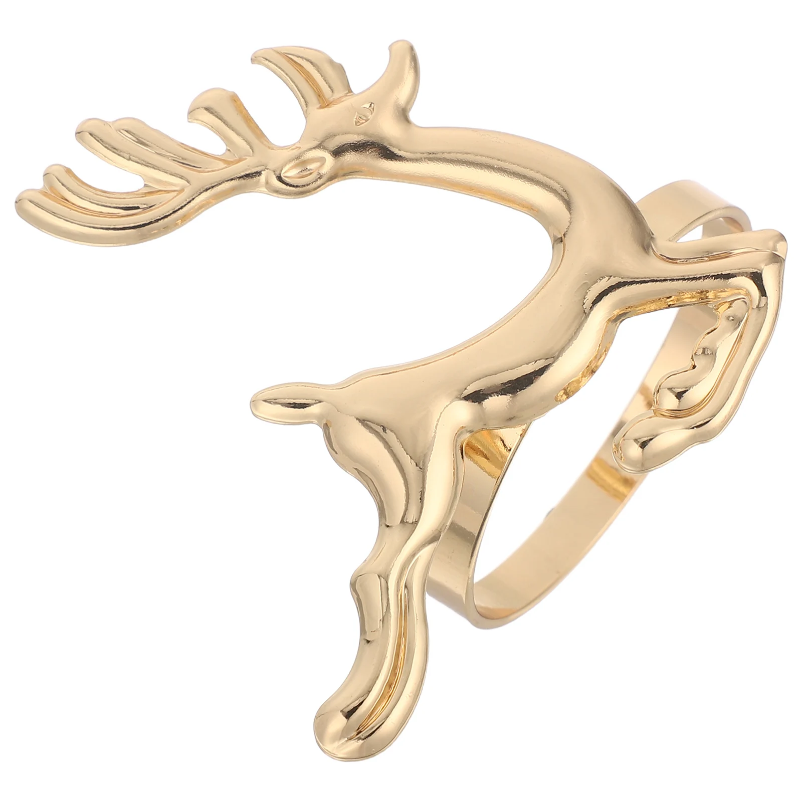 

6 PCS Christmas Napkin Rings Bands Table Decoration Dinner Setting Golden Holder