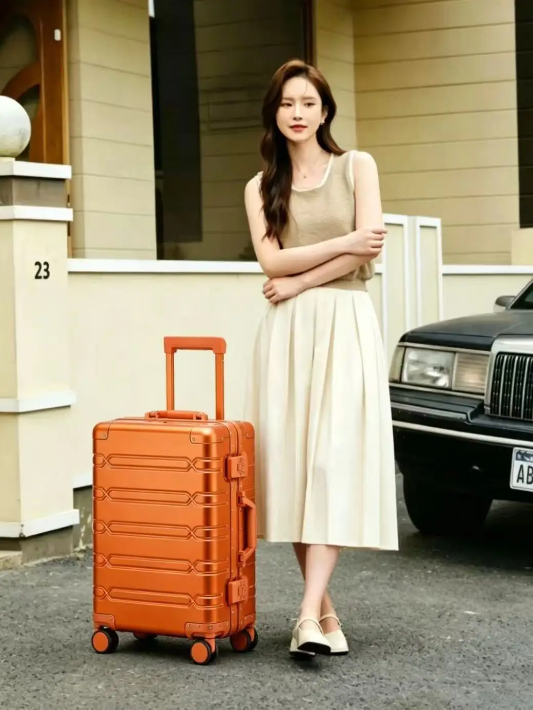 20-Zoll Luxus-Reisekoffer aus Aluminium-Magnesium-Legierung, Trolley-Koffer, Gepäck, Handgepäck Versand aus der EU