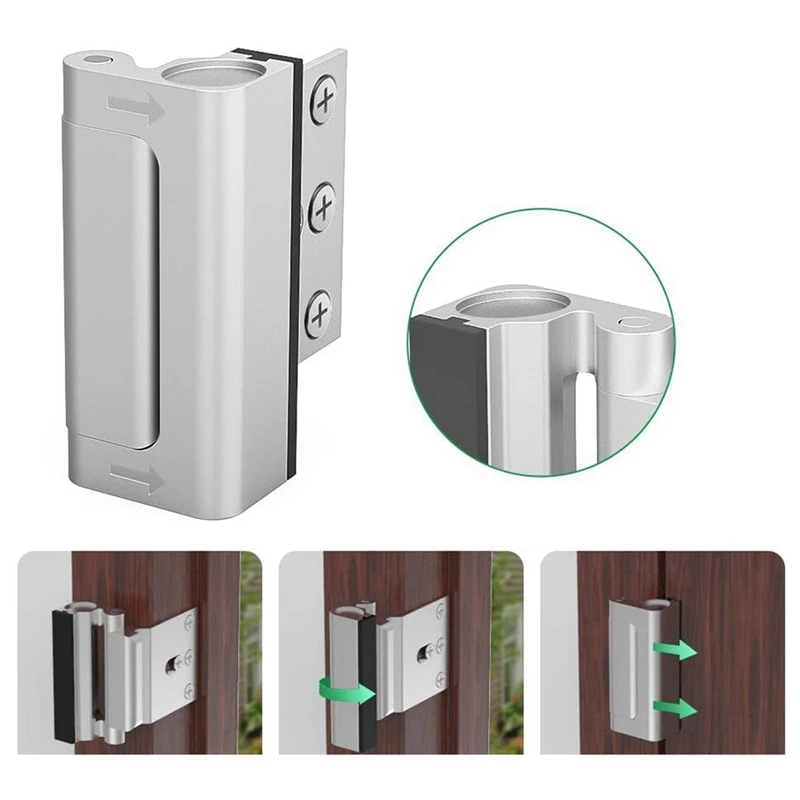 Home Security Door Lock Security Door Latch Door Blocker Reinforced Door Lock Door Reinforcement Lock