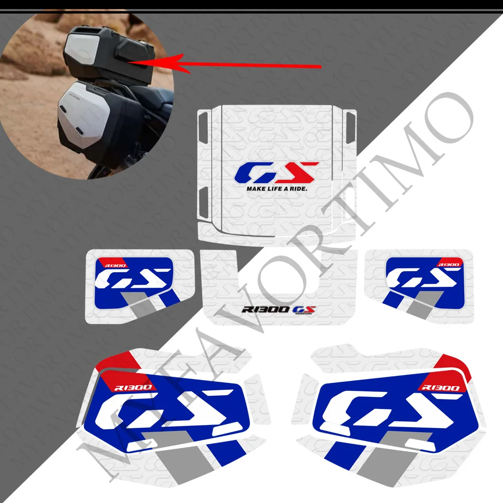 For R 1300 GS R1300GS Trunk Luggage Panniers Side Top Cases Suitcase Protector Stickers Decals ADV Adventure 2023 2024