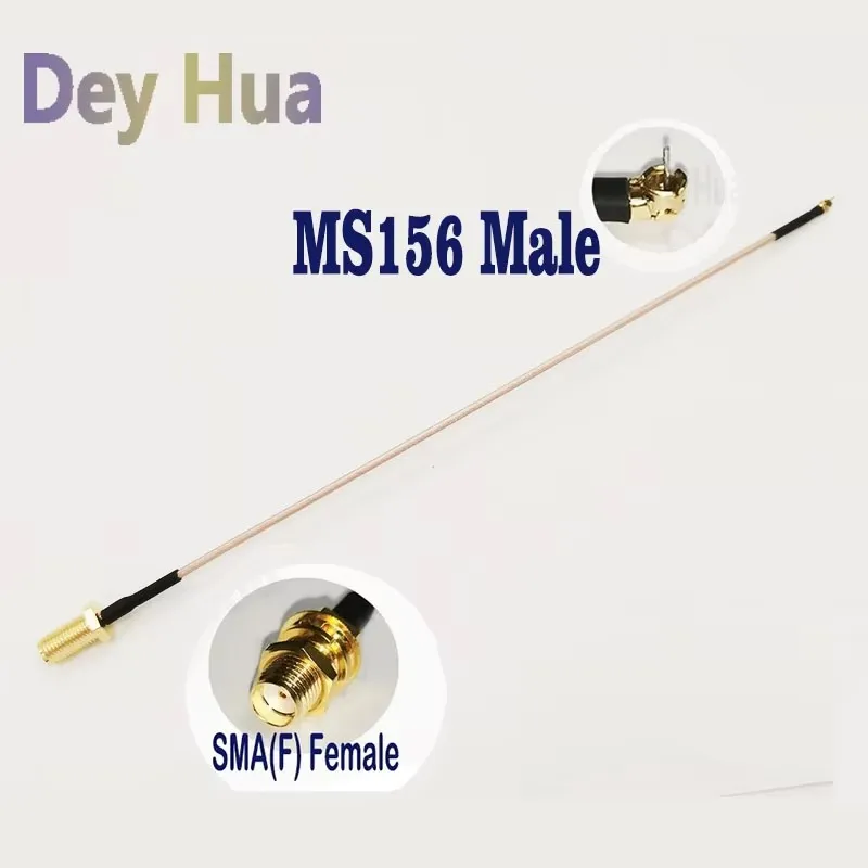 1pcs SMA Female to MS156 Male +IPEX4 MHF4 Female RG178 RF1.13 Cable Antenna Extension Jumper Pigtail