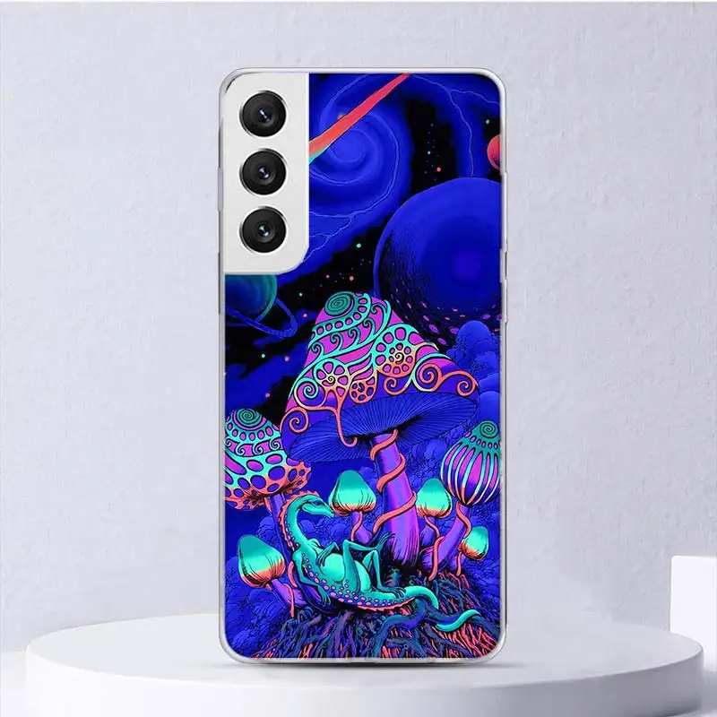 Weird Mushroom Psychedelic Soft Case For Samsung Galaxy S24 S23 S22 S21 Ultra S20 FE S10 Plus Phone Cover S9 S8 + S10E Funda