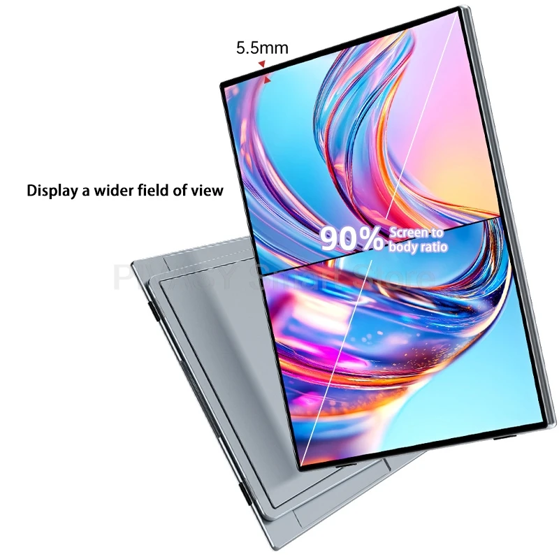 18.1 Polegada tela de cubo mágico oled monitor portátil escritório gaming host tela expansão pc display secundário 100% srgb 1ms resposta