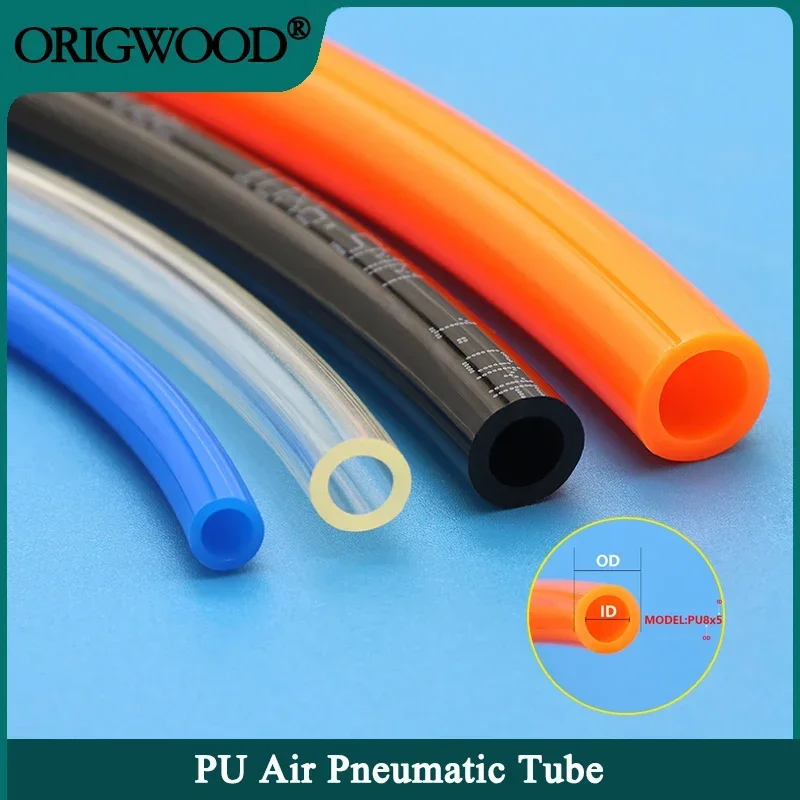 2/5/10m PU Hoses 4mm 6mm 8mm 10mm 12mm 14mm For Compressor Polyurethane Tubing 8x5mm 6x4 PNEUMATiC Pipe Air Pneumatic Tube