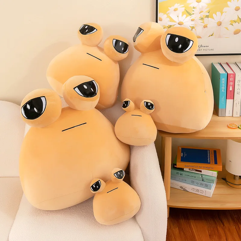 13-40cm My Pet Pou Soft Toy Stuffed Animal Game Kawaii Plush Anime Doll Cotton Sofa Sleeping Pillow Cute Party Gift for Girl Boy