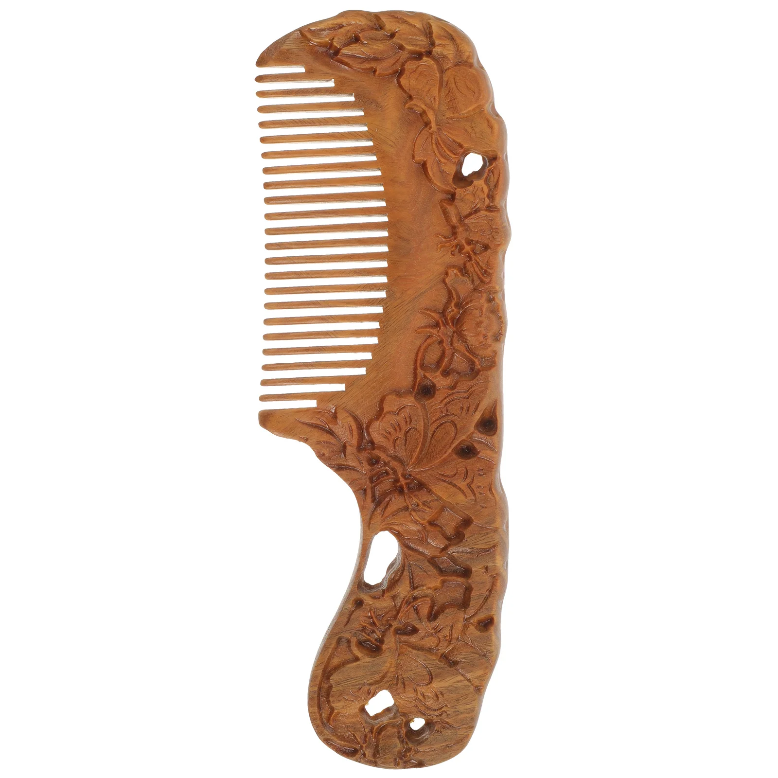 

Sandalwood Wooden Fine Tooth Comb Dual Sided Compact Portable Massage Pocket Comb for Hair Detangling and Scalp Stimulation