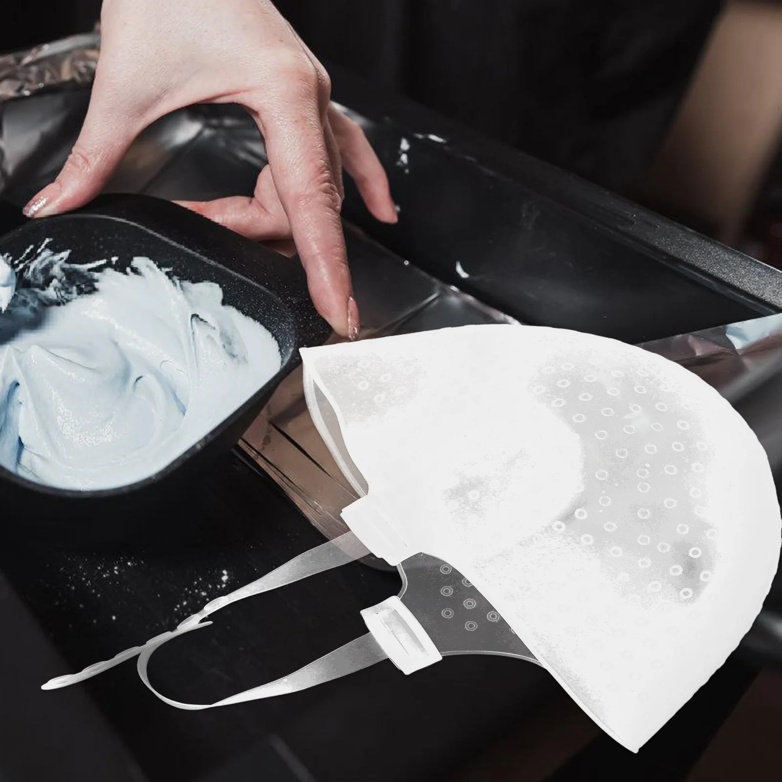 

Силиконовая многоразовая шапочка для волос с перфорированным отверстием, крючок, игла для окрашивания волос, инструменты для окрашивания салона, товары для домашнего использования