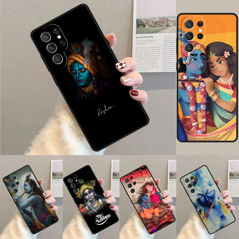 Indian God Lord Krishna Silicone Phone Case For Samsung Galaxy note 10 pro S26 S25 S24 S23 S22 S21 Plus S25Ultra Capa Cover