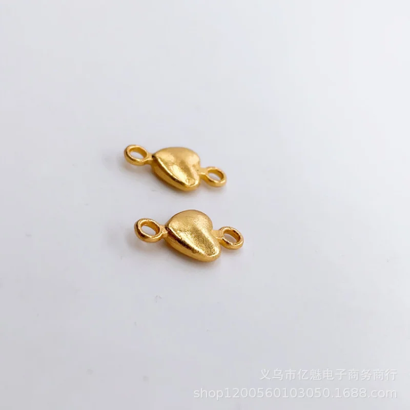 Factory Direct Sales 100Pieces DIY  Earrings Pendant Double Hanging Peach Heart Pendant Love Necklace Bracelet Jewelry