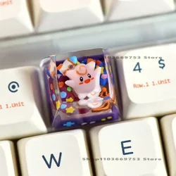 Pokemon Keycaps Resin Keycaps Gengar Eevee HQ Cross Shaft Pikachu Keycap gift New Stereo Cute Illustration Mechanical Keyboard