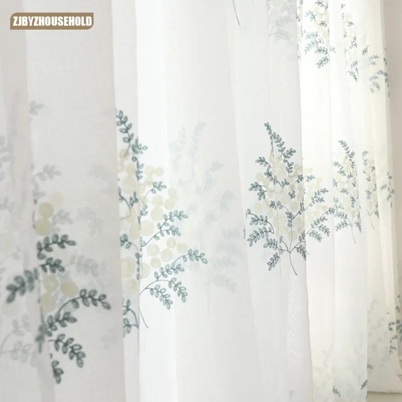 

Bedroom Living Room Small Fresh Cotton Material Window Screen Embroidery Window Screen Fabrics