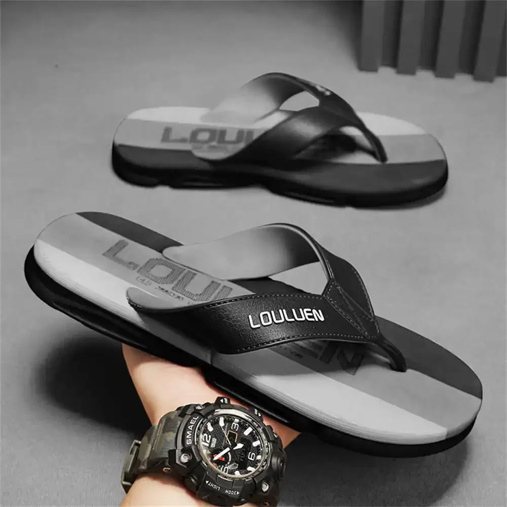 Size 41 Two Tone Rubber Beach Slippers Mens Designer Trainers Shoes Sandals For Men Summer Sneakers Sport Tene High End