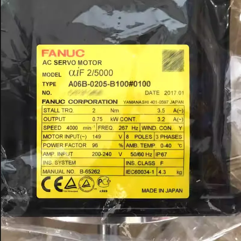 

A06B-0205-B100 New Fanuc Motor IN STOCK Fast ship