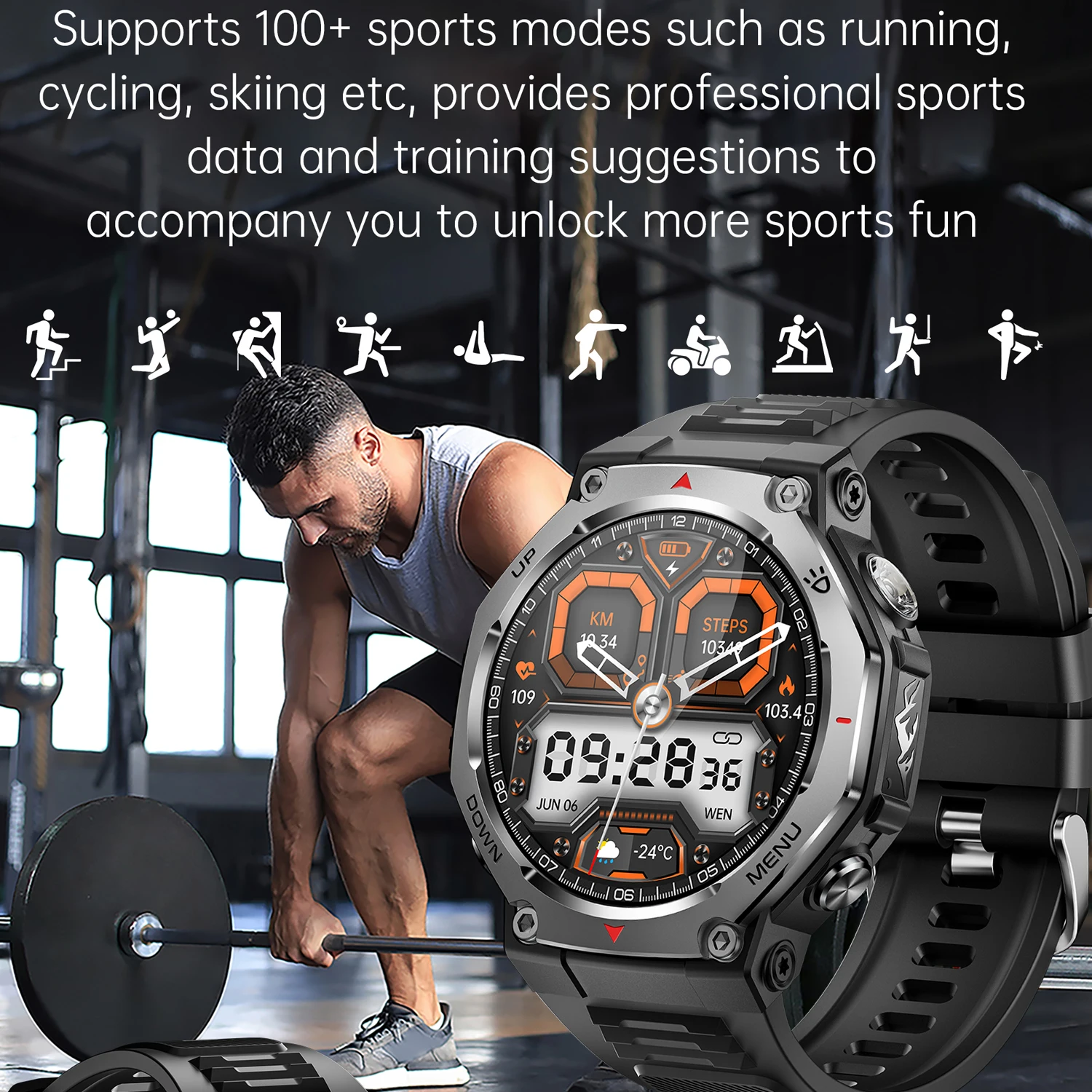 Nuevo con linterna/UV Ultra Original Premium SmartWatch HD AMOLED pantalla GPS incorporado BT llamada 5ATM pulsera inteligente impermeable