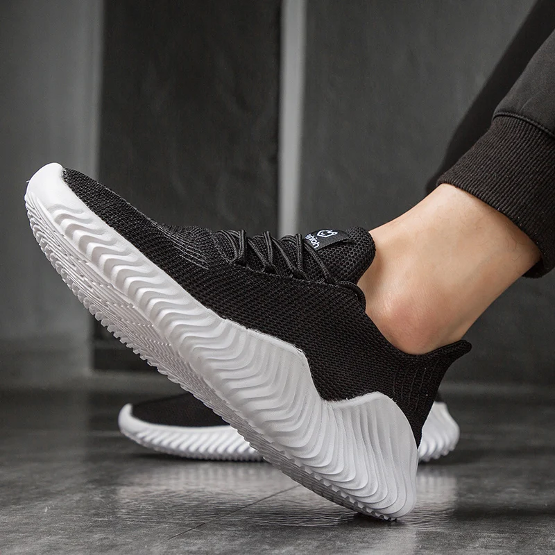 Zapatillas deportivas de malla transpirable para Hombre, Tenis masculinos de diseño, color blanco, informales