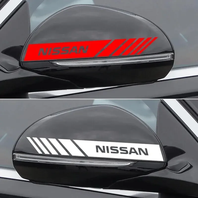 2pcs Rearview Mirror Decals for Nissan Nismo X-Trail Patrol Tiida Almera Juke Note Qashqai Car Body Stickers Trunk Film
