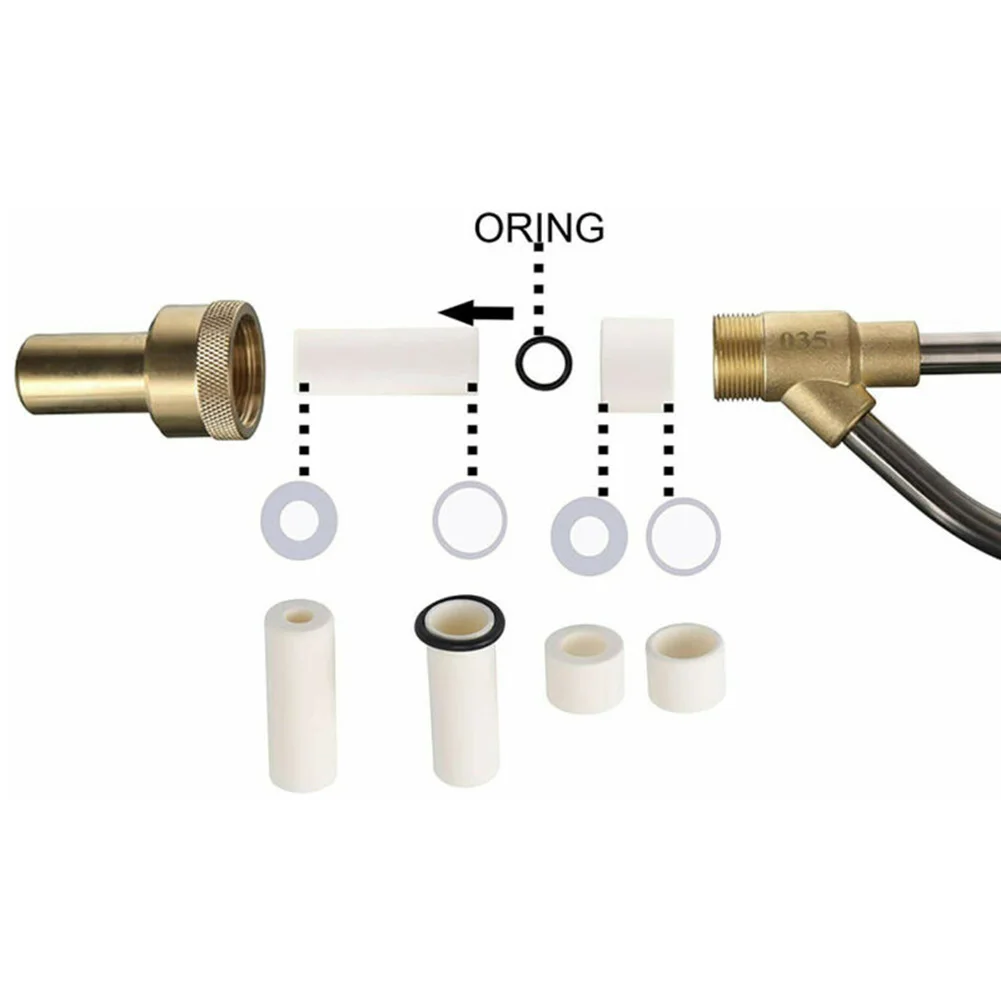 Replacement Nozzle 2 Set White 5000 PSI Attachments Practical Washer Blasting For Graffiti Paint High Pressure