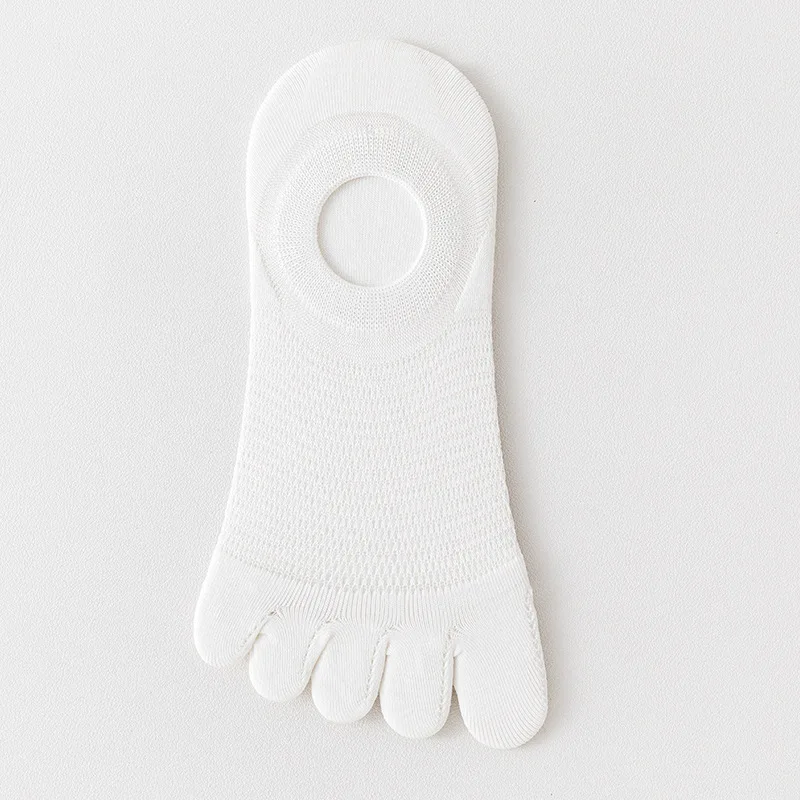 Women's Five-Toe Socks - Summer Pure Cotton Thin Non-Slip Heel Low-Cut Invisible Mesh Boat Socks-INS Style