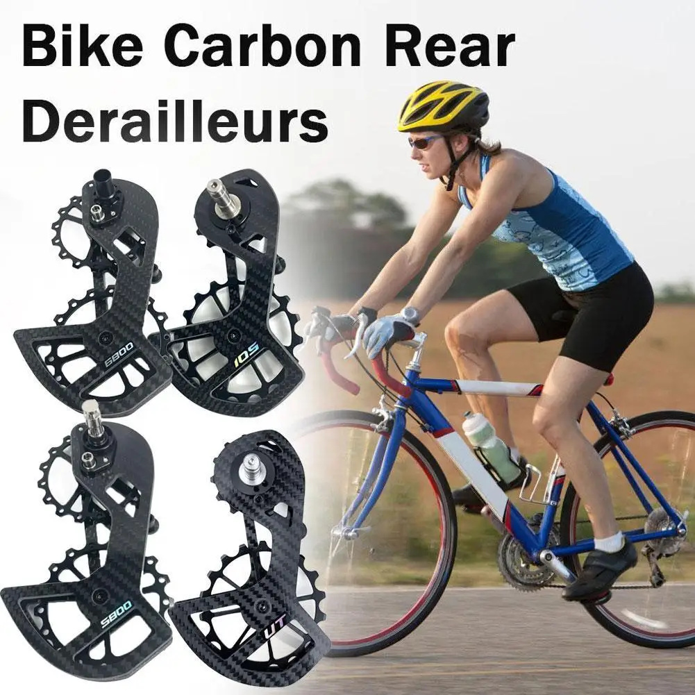 

Carbon Fiber Rear Derailleur Cage For R8000 8-11 Speed Drivetrain Lightweight Road Bike Pulley Wheel System Shifting Component
