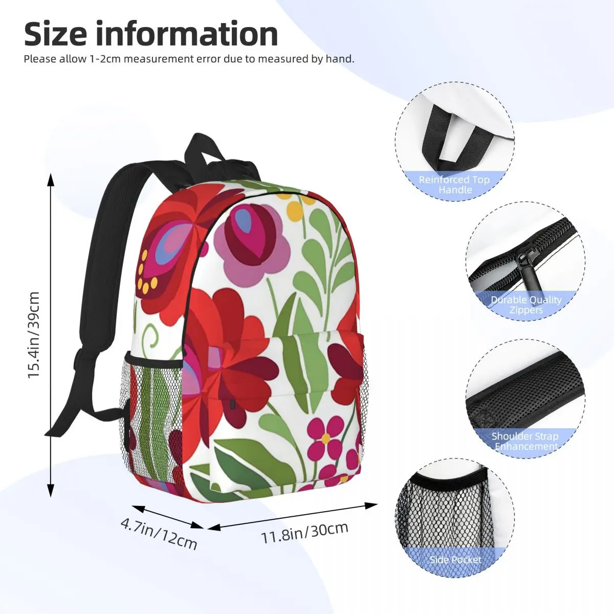 Zaini di peperoni rossi di Design popolare ungherese Bookbag per adolescenti borse da scuola per bambini di moda borsa a tracolla per zaino per Laptop