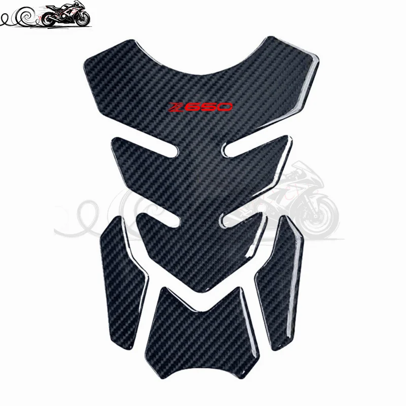 For Kawasaki Z650 Z 650 ER-6N ER 6N ER6N 3D Fiber Motorcycle Fuel Tank Pad Cover Protector Decal Stickers Fish Bone Sticker view 5