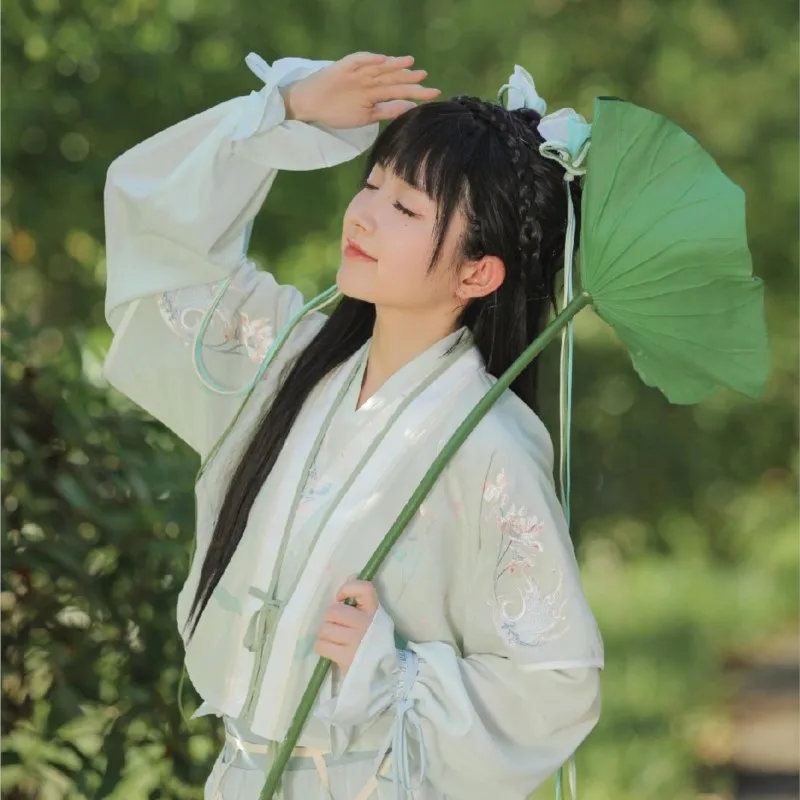 Ancient Style Han Chinese Clothing New Women's Clothes Daily Green Costume Small Size Dress Women