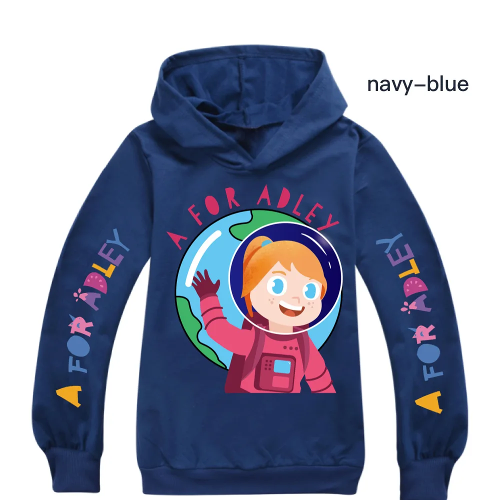 A for Adley Hoody Spring Autumn Boys Girls Pullovers Kids Pure Cotton Hoodie Sweatshirt Long Sleeve Children Clothes Sportswear